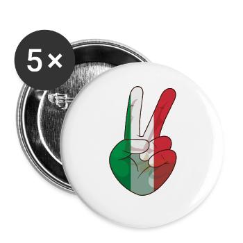 Italy - Buttons large 2.2''/56 mm (5-pack) - white - Front