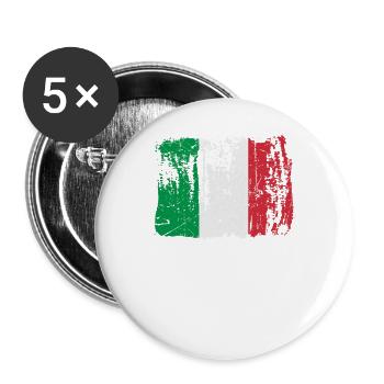 Italy - Buttons large 2.2''/56 mm (5-pack) - white - Front