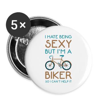 bicycle - Buttons large 2.2''/56 mm (5-pack) - white - Front