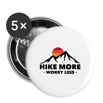Berge - Buttons groß 56 mm (5er Pack) - Weiß - Vorne
