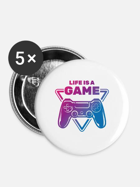 Gaming - Buttons groß 56 mm (5er Pack) - Weiß