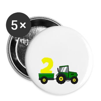 Aus Dem Weg Ich Bin 2 Jahre 2. Geburtstag Jungen - Buttons groß 56 mm (5er Pack) - Weiß - Vorne