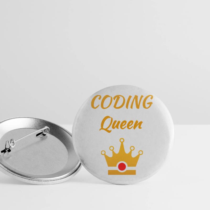 Coding Queen Queen Programmer Mrs. Software Buttons large 2.2''/56 mm (5-pack)