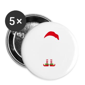 Santa's Favourite Chef - Buttons large 2.2''/56 mm (5-pack) - white - Front