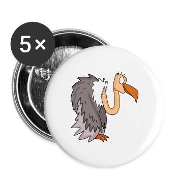 Vautours - Lot de 5 grands badges (56 mm) - blanc - Devant