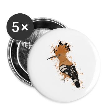 Hoopoe Bird Bird Lover Birdwatcher - Buttons large 2.2''/56 mm (5-pack) - white - Front