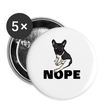 French Bulldog - Buttons large 2.2''/56 mm (5-pack) - white - Front