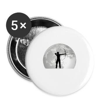 Archer Moon Archery Bow and Arrow - Buttons large 2.2''/56 mm (5-pack) - white - Front