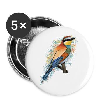 Bee-eater Bird Bird lover Birdwatcher - Buttons large 2.2''/56 mm (5-pack) - white - Front