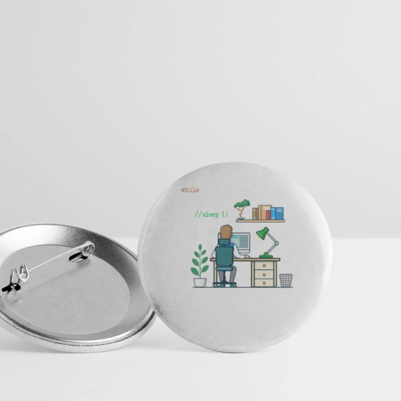 Eat Code Sleep | Funny Coder Programmierer Buttons groß 56 mm (5er Pack)