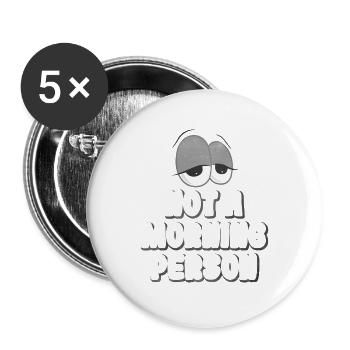 Drôle de sort - Lot de 5 grands badges (56 mm) - blanc - Devant