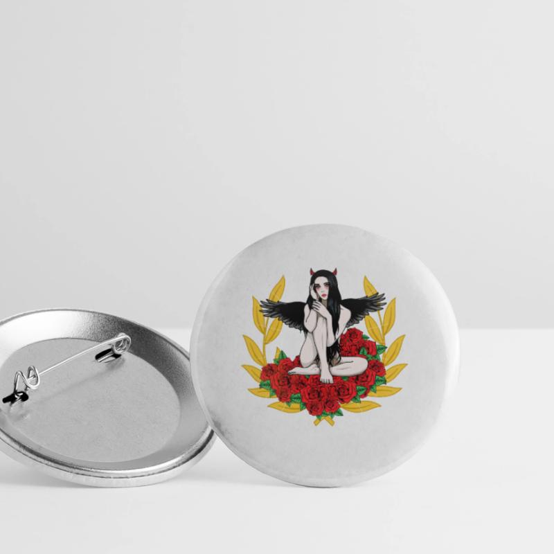 Devilish Devil Woman Satan's Roast Devil Buttons large 2.2''/56 mm (5-pack)