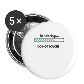 Lustiges Videobearbeitungs-Rendering Berühren Sie kein Video - Buttons groß 56 mm (5er Pack) - Weiß - Vorne