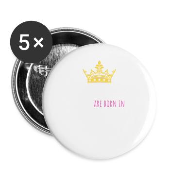 Queens are born in June Birthday Crown Gift - Buttons large 2.2''/56 mm (5-pack) - white - Front