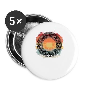 Lindy Hop Vintage - Buttons groß 56 mm (5er Pack) - Weiß - Vorne