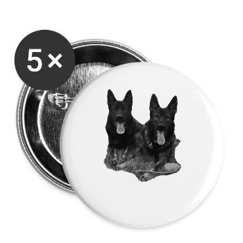 Shepherd Dog German Shepherd Dog Sport - Buttons large 2.2''/56 mm (5-pack) - white - Front