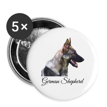 German Shepherd German Shepherd Dog Sport - Buttons large 2.2''/56 mm (5-pack) - white - Front