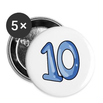10 - Lot de 5 grands badges (56 mm) - blanc - Devant