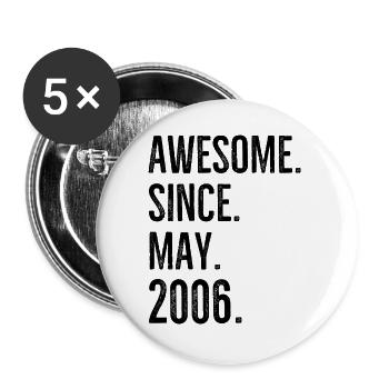 Génial depuis mai 2006 - Lot de 5 grands badges (56 mm) - blanc - Devant