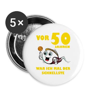 50.Ehrentag 50. Jubiläum Club der alten Säcke 50 - Buttons groß 56 mm (5er Pack) - Weiß - Vorne