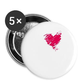 Salsa Salsa Cubaine - Lot de 5 grands badges (56 mm) - blanc - Devant