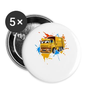 Garbage collection - Buttons large 2.2''/56 mm (5-pack) - white - Front