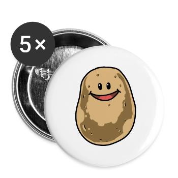 Potato Vegetables Potatoes Harvest gardening Garden - Buttons large 2.2''/56 mm (5-pack) - white - Front