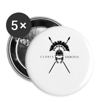 Römischer Zenturio - Gloria Exercitus - Buttons groß 56 mm (5er Pack) - Weiß - Vorne
