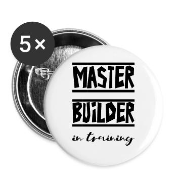 Master Builder in Training 3 - Buttons large 2.2''/56 mm (5-pack) - white - Front