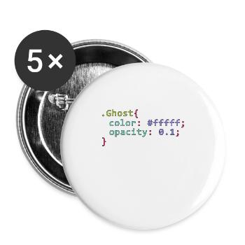 Geist im CSS Format Code für ein Gheis für - Buttons groß 56 mm (5er Pack) - Weiß - Vorne