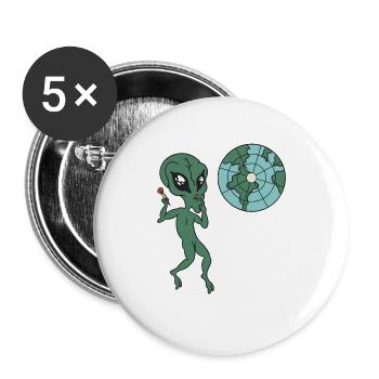 Darts - Buttons groß 56 mm (5er Pack) - Weiß - Vorne