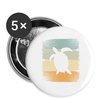 Turtle - Buttons large 2.2''/56 mm (5-pack) - white - Front