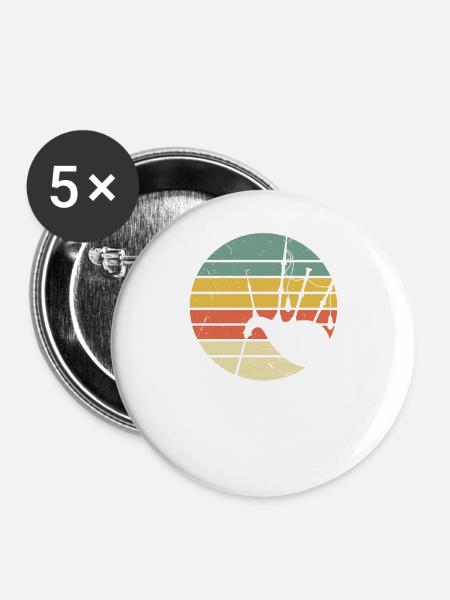 Dudelsack - Buttons groß 56 mm (5er Pack) - Weiß