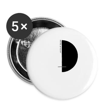 Hilma Af Klint Buddha's Point of View Yin & Yang - Buttons large 2.2''/56 mm (5-pack) - white - Front