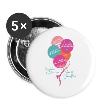 18. Geburtstag Junge Mädchen Lustig und Stolz - Buttons groß 56 mm (5er Pack) - Weiß - Vorne