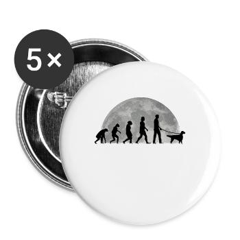 English Setter Evolution Moon English Setter - Buttons large 2.2''/56 mm (5-pack) - white - Front