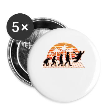 Handballer Evolution Sunset Handball - Buttons groß 56 mm (5er Pack) - Weiß - Vorne