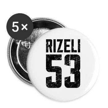 Rize 53 Turquie Turkiye Cadeau Vacances TR Turk - Lot de 5 grands badges (56 mm) - blanc - Devant