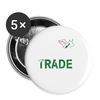 Eat Sleep Trade Repeat Day Stock Trading Fan Stock - Buttons large 2.2''/56 mm (5-pack) - white - Front