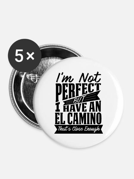 PERFECT WITH EL CAMINO - Buttons large 2.2''/56 mm (5-pack) - white