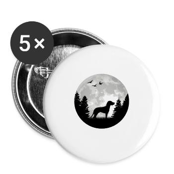 Magyar Vizsla Moon Wirehair Vizsla - Buttons large 2.2''/56 mm (5-pack) - white - Front