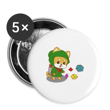 RpG Jeu de rôle Stylo & Papier - Lot de 5 grands badges (56 mm) - blanc - Devant