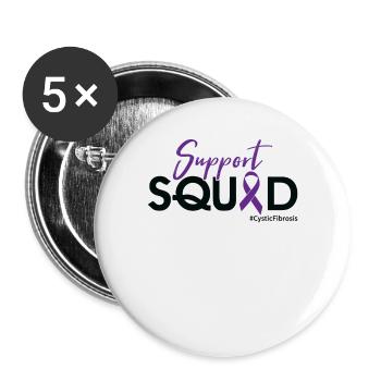 Support The Squad - # Cystic Fibrosis - Buttons large 2.2''/56 mm (5-pack) - white - Front