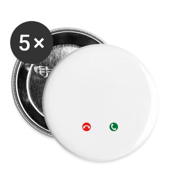 Skipisten Rufen Skiläufer Skischuhe Skigebiet - Buttons groß 56 mm (5er Pack) - Weiß - Vorne