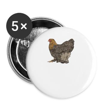 Brahma ChickenS I Chicken Poultry Motif pour - Lot de 5 grands badges (56 mm) - blanc - Devant