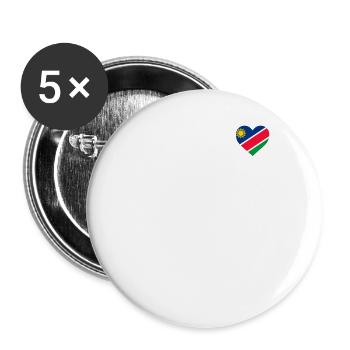 Namibia - Buttons large 2.2''/56 mm (5-pack) - white - Front