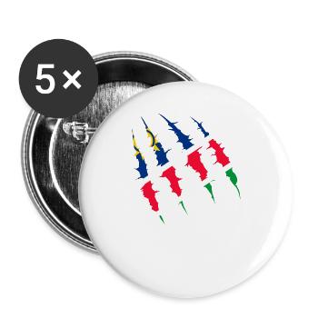 Namibia - Buttons large 2.2''/56 mm (5-pack) - white - Front