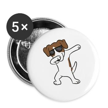 Jack Russell Dabbing Cute Jack Russell Love Jack - Buttons large 2.2''/56 mm (5-pack) - white - Front