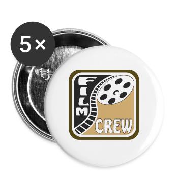 FILM REEL CINEMA ÉQUIPE DE TOURNAGE - Lot de 5 grands badges (56 mm) - blanc - Devant