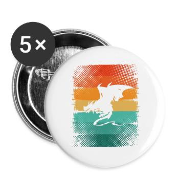 Dragon - Buttons large 2.2''/56 mm (5-pack) - white - Front